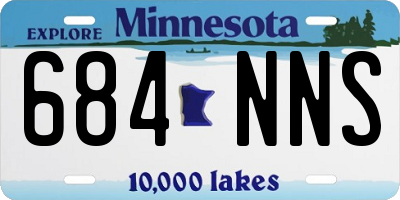 MN license plate 684NNS