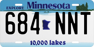 MN license plate 684NNT