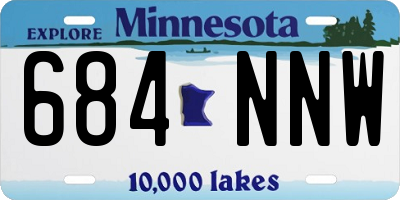 MN license plate 684NNW