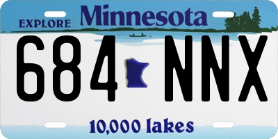MN license plate 684NNX