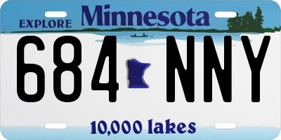 MN license plate 684NNY