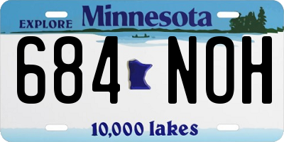 MN license plate 684NOH