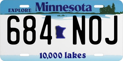 MN license plate 684NOJ