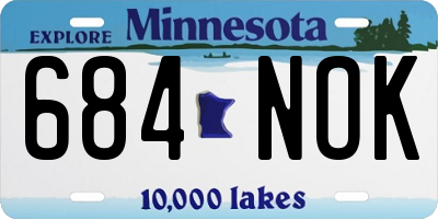 MN license plate 684NOK