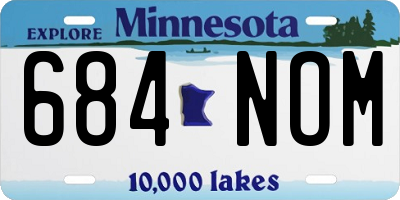 MN license plate 684NOM