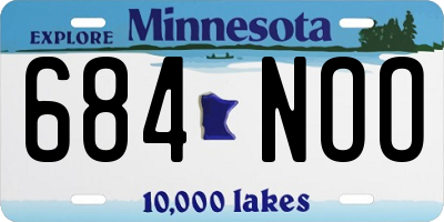 MN license plate 684NOO
