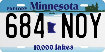 MN license plate 684NOY