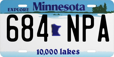 MN license plate 684NPA