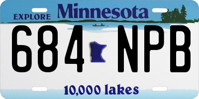 MN license plate 684NPB