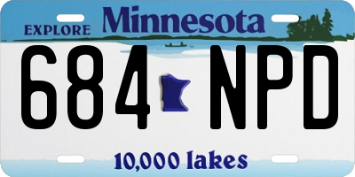 MN license plate 684NPD