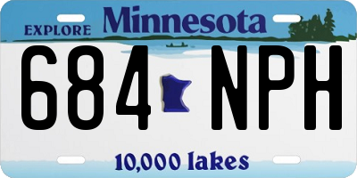 MN license plate 684NPH
