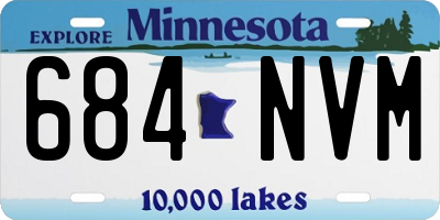MN license plate 684NVM