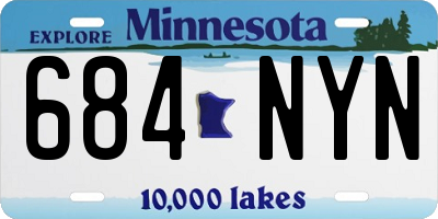 MN license plate 684NYN