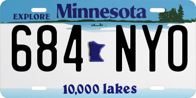 MN license plate 684NYO