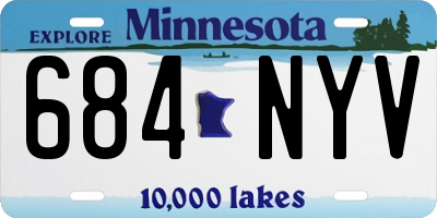 MN license plate 684NYV