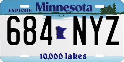 MN license plate 684NYZ
