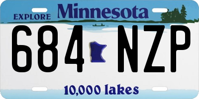 MN license plate 684NZP