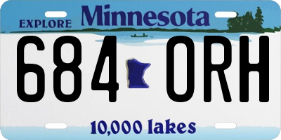 MN license plate 684ORH