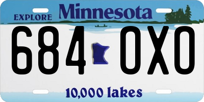 MN license plate 684OXO