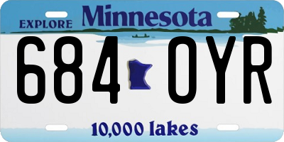 MN license plate 684OYR