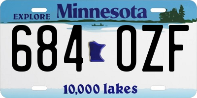 MN license plate 684OZF