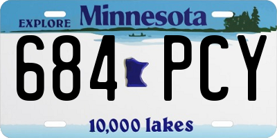 MN license plate 684PCY