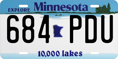 MN license plate 684PDU