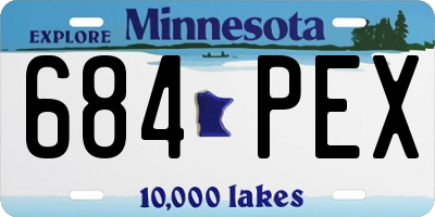 MN license plate 684PEX