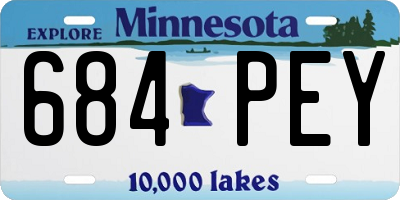 MN license plate 684PEY