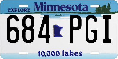 MN license plate 684PGI