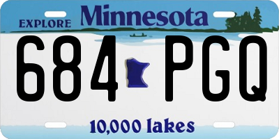 MN license plate 684PGQ