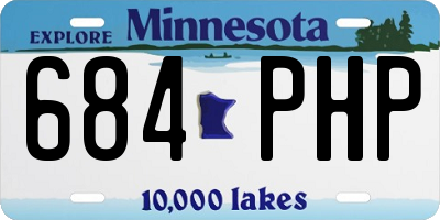 MN license plate 684PHP