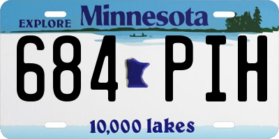 MN license plate 684PIH
