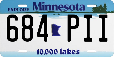 MN license plate 684PII