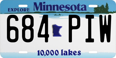 MN license plate 684PIW