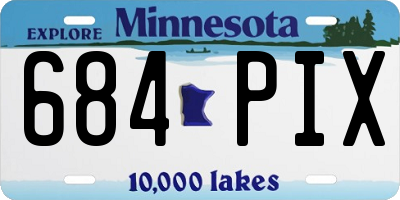 MN license plate 684PIX