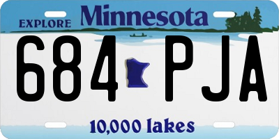 MN license plate 684PJA
