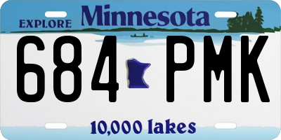 MN license plate 684PMK
