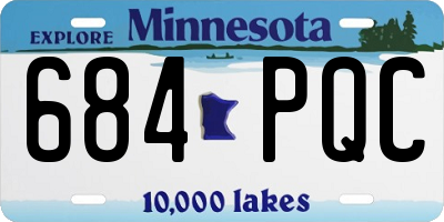 MN license plate 684PQC
