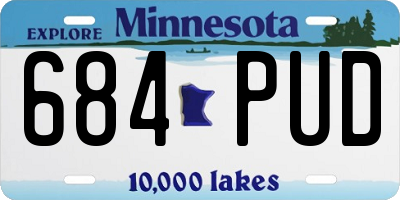 MN license plate 684PUD