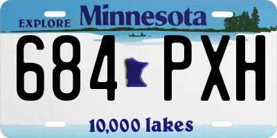 MN license plate 684PXH