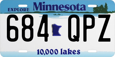 MN license plate 684QPZ