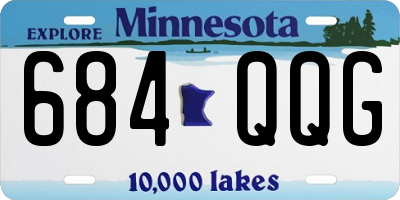 MN license plate 684QQG