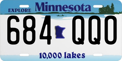 MN license plate 684QQO