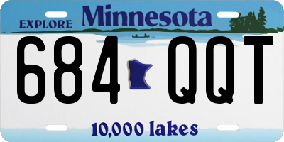 MN license plate 684QQT