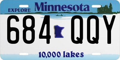 MN license plate 684QQY