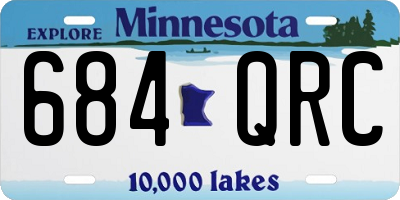 MN license plate 684QRC