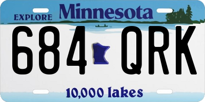 MN license plate 684QRK