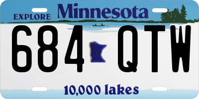 MN license plate 684QTW