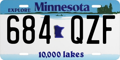 MN license plate 684QZF
